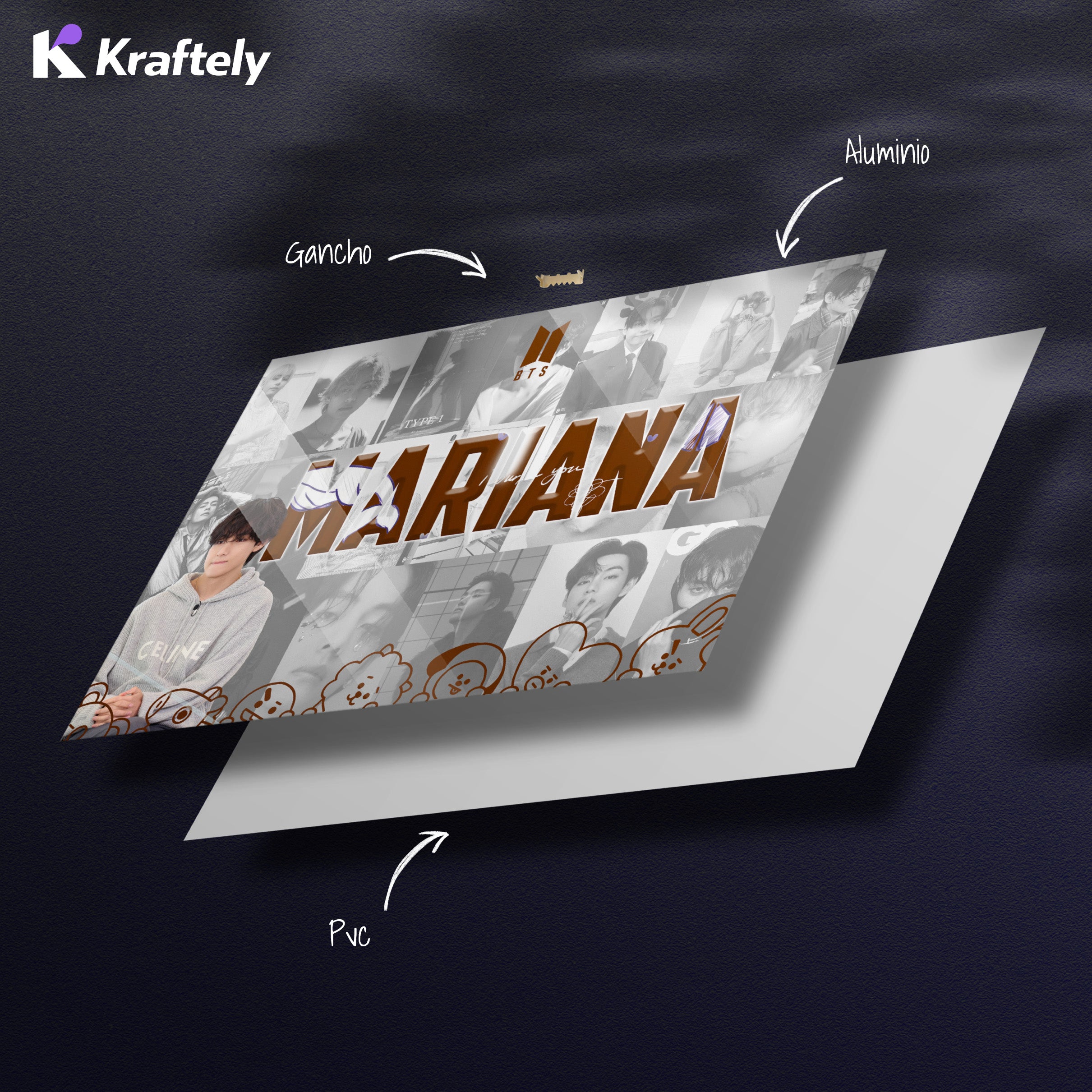 Metalprint Personalizado “V"